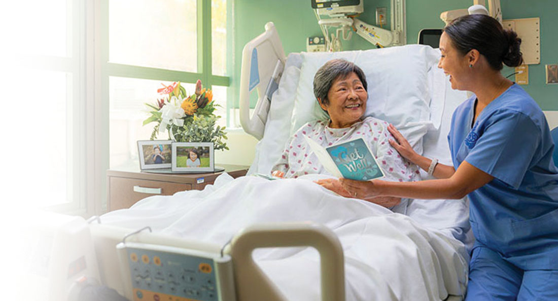 Image of a nurse and a patient